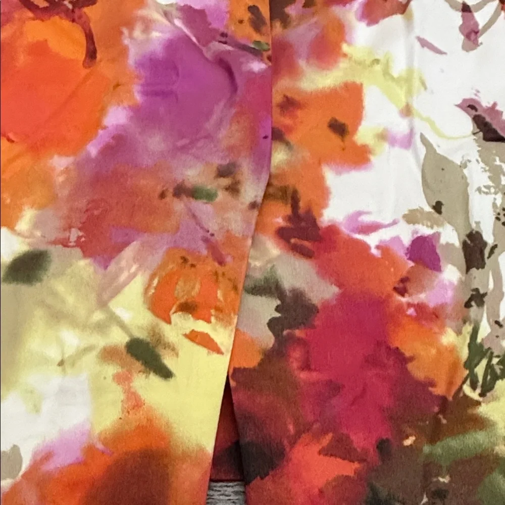 JCrew The Pencil Skirt Floral A-Line Skirt Size 8 - Picture 5 of 6